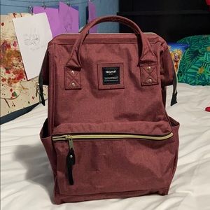 Maroon diaper bag backpack